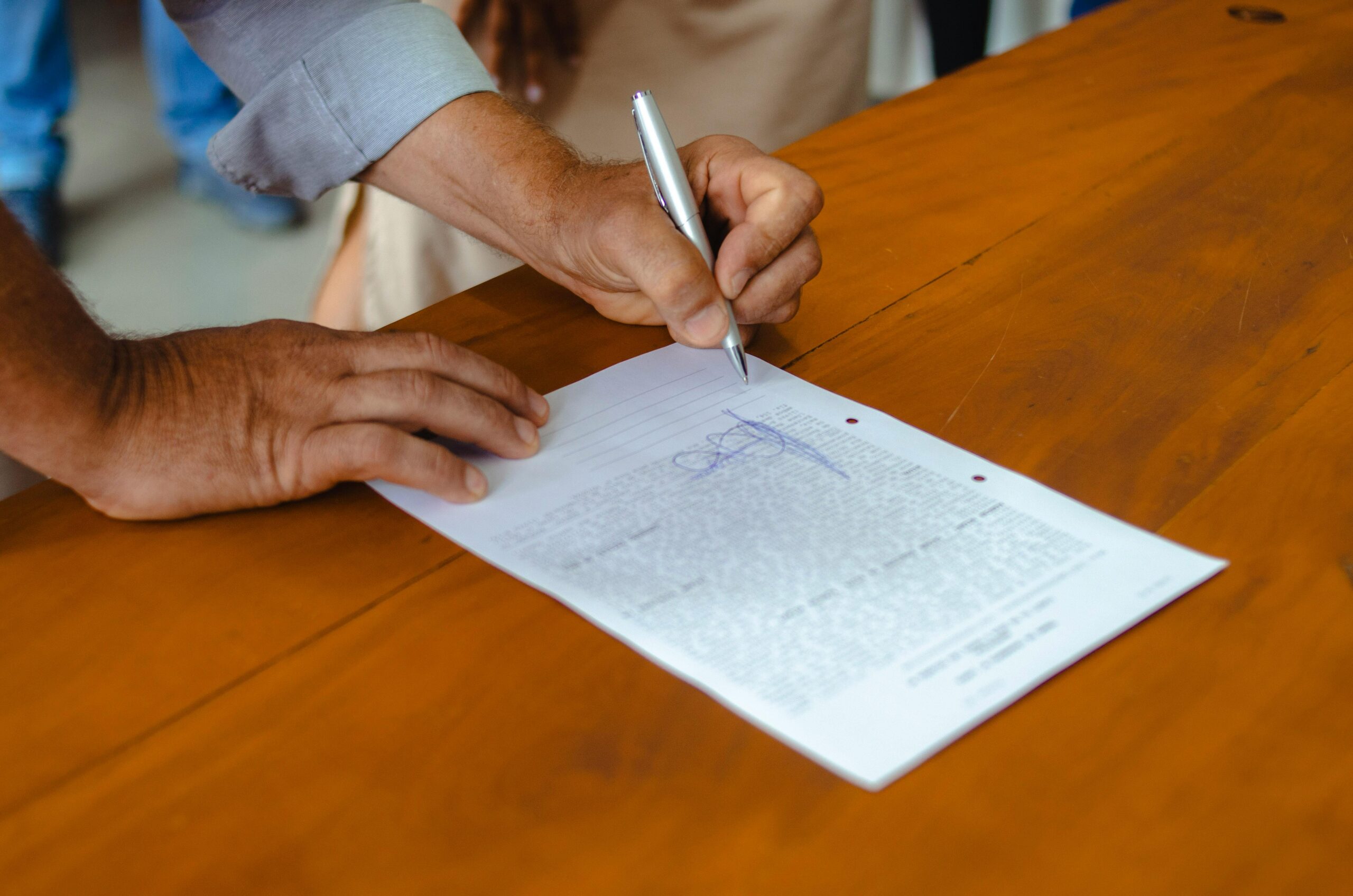 signing a consent of discharge certificate